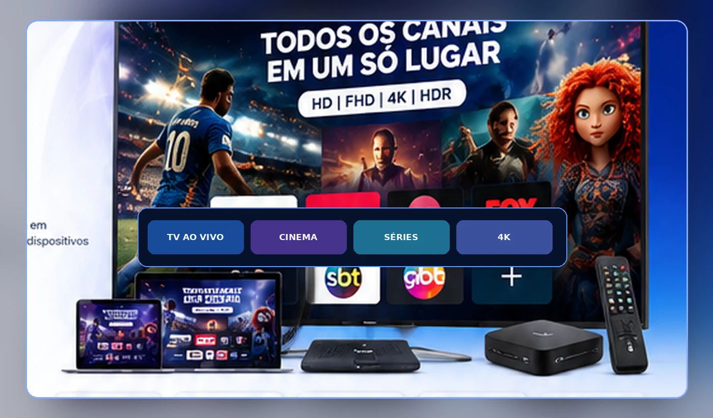 TV, computador e dispositivos para assistir conteúdos pela internet
